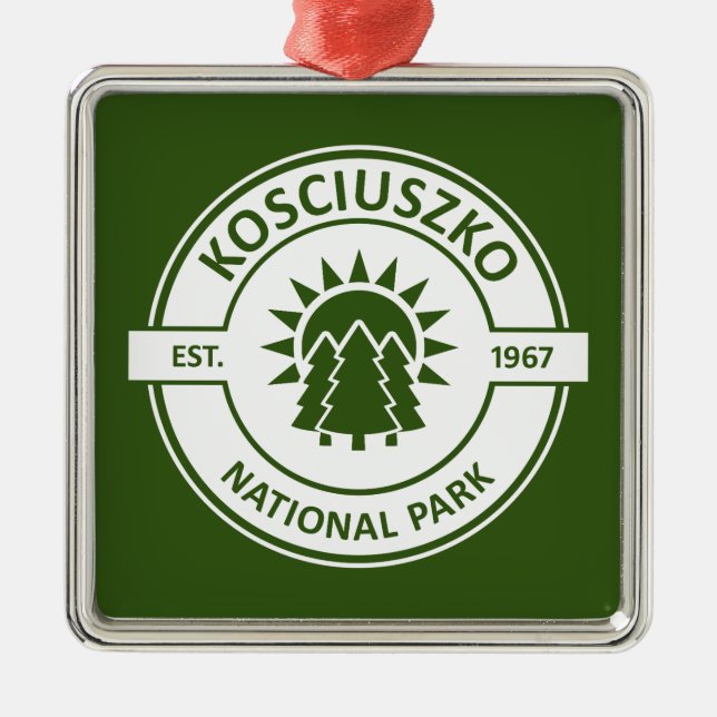 Nationalpark Kosciuszko Ornament Aus Metall (Vorne)