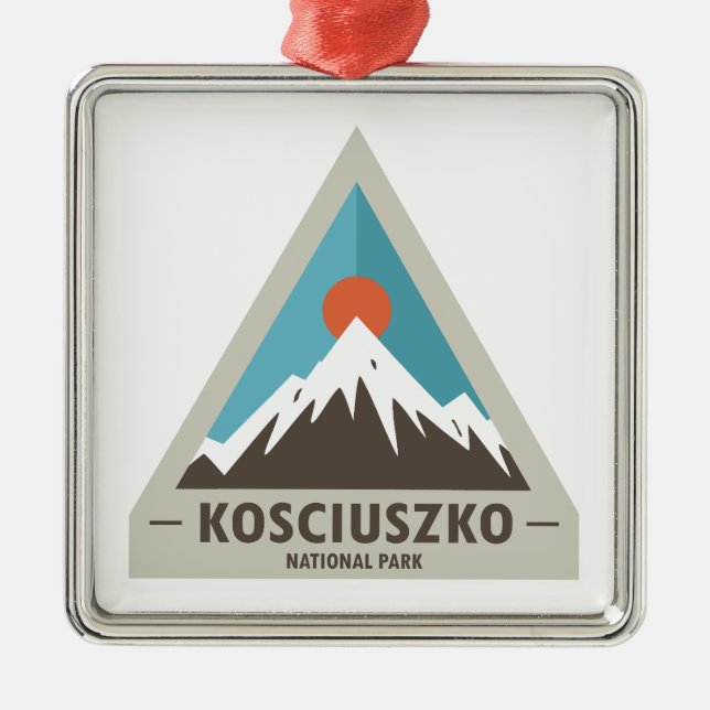 Nationalpark Kosciuszko Ornament Aus Metall (Vorne)