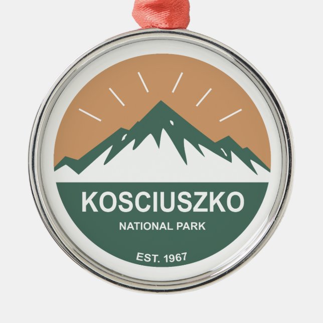 Nationalpark Kosciuszko Ornament Aus Metall (Vorne)