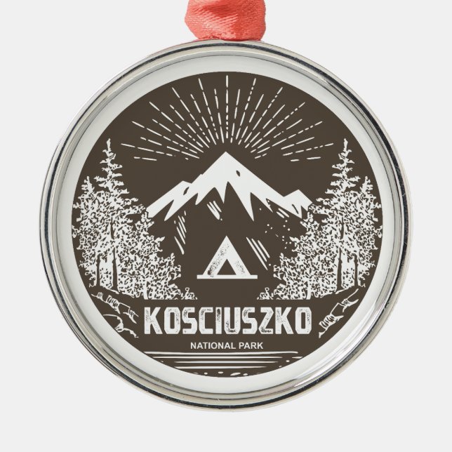 Nationalpark Kosciuszko Ornament Aus Metall (Vorne)