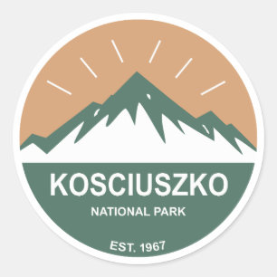 Nationalpark Kosciuszko Runder Aufkleber
