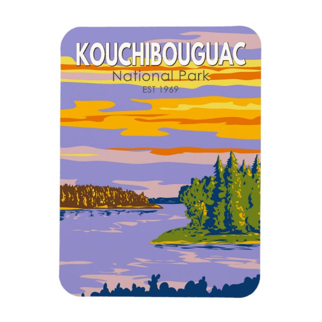 Nationalpark Kouchibouguac Nationalpark Travel Art Magnet (Vertikal)
