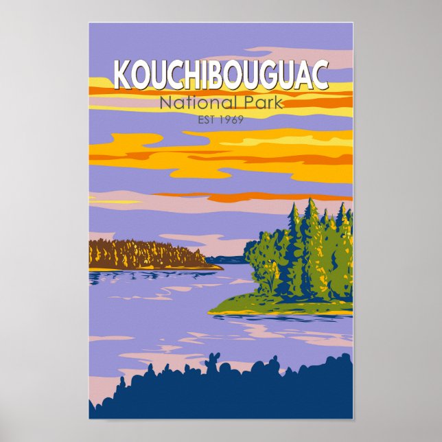 Nationalpark Kouchibouguac Nationalpark Travel Art Poster (Vorne)