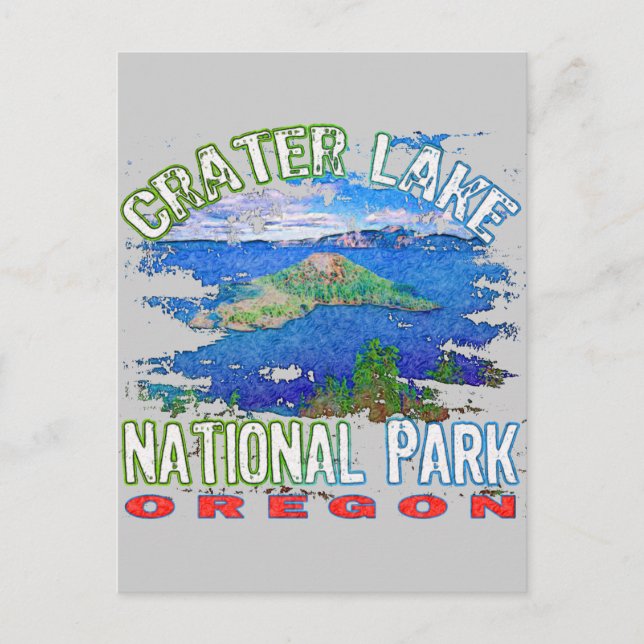 Nationalpark Krater Postkarte (Vorderseite)