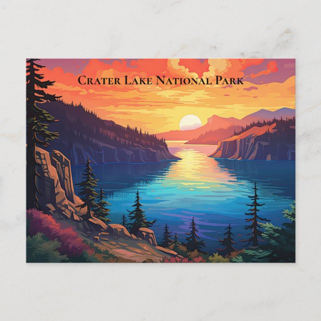 Nationalpark Krater Postkarte (Vorderseite)