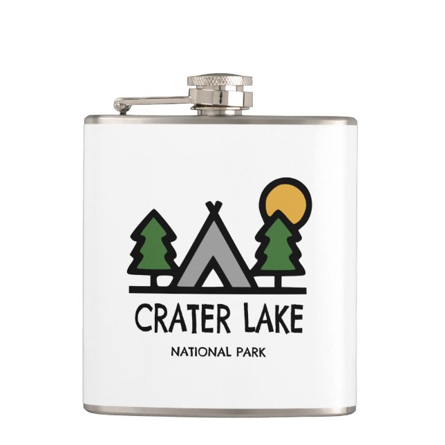 Nationalpark Krater See Flachmann (Vorderseite)