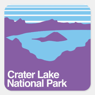 Nationalpark Krater See Quadratischer Aufkleber