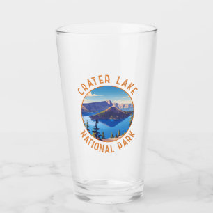 Nationalpark Krater See Retro Distresresresser Kre Glas