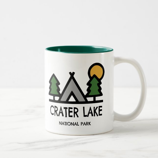 Nationalpark Krater See Zweifarbige Tasse (Rechts)