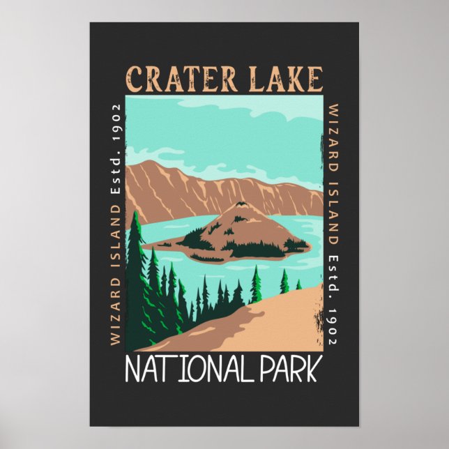 Nationalpark Krater Seen Poster (Vorne)