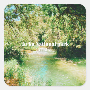 Nationalpark Krka, Kroatien Quadratischer Aufkleber