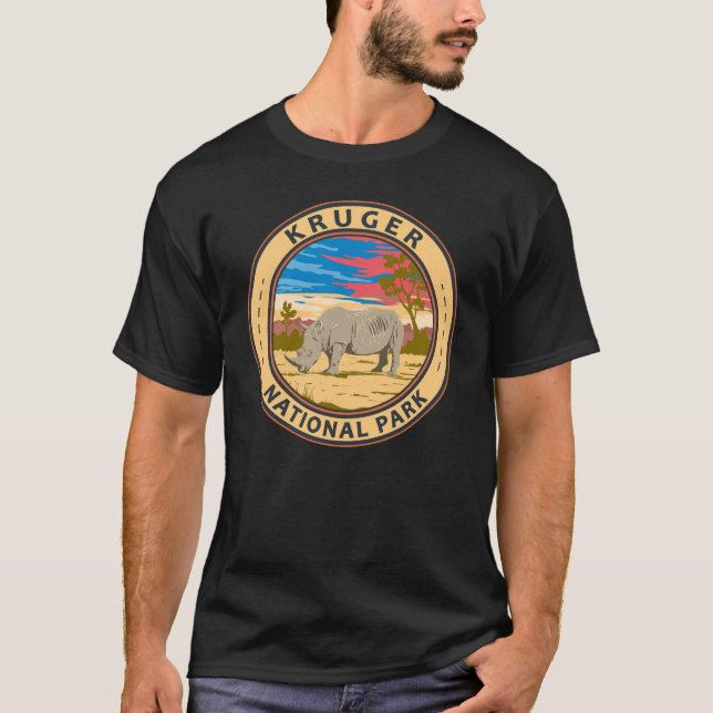 Nationalpark Kruger Rhinoceros T-Shirt (Vorderseite)