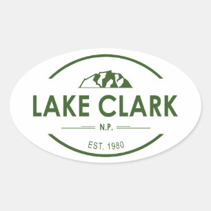 Nationalpark Lake Clark Ovaler Aufkleber