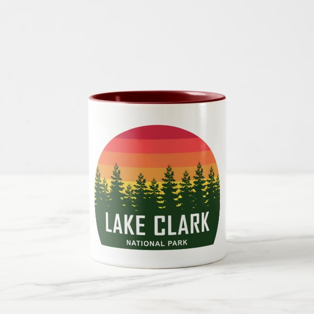 Nationalpark Lake Clark Zweifarbige Tasse (Mittel)