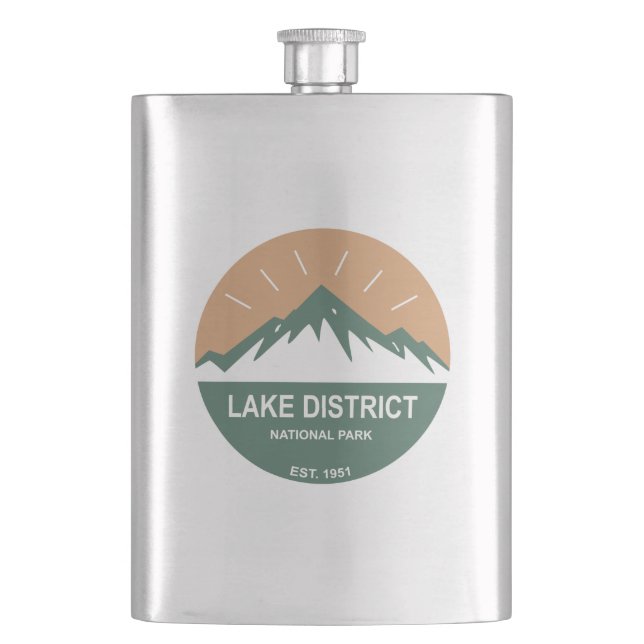 Nationalpark Lake District Flachmann (Vorderseite)