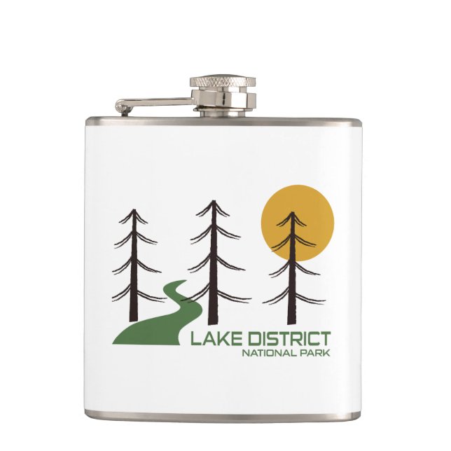 Nationalpark Lake District Flachmann (Vorderseite)