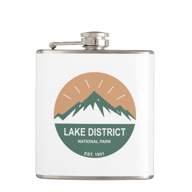 Nationalpark Lake District Flachmann (Vorderseite)