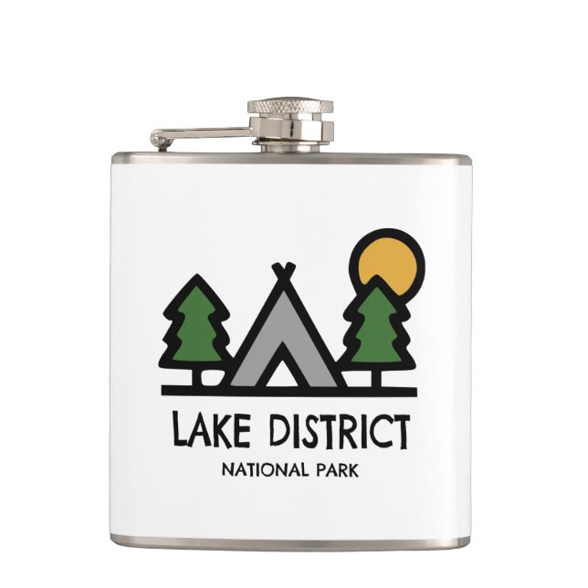 Nationalpark Lake District Flachmann (Vorderseite)