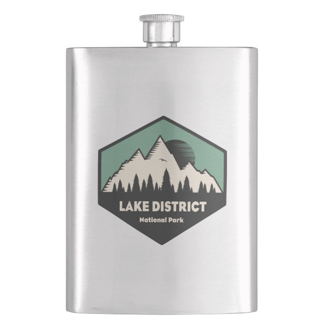 Nationalpark Lake District Flachmann (Vorderseite)