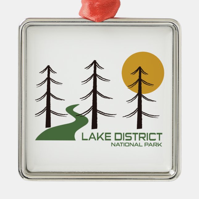 Nationalpark Lake District Ornament Aus Metall (Vorne)