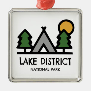 Nationalpark Lake District Ornament Aus Metall