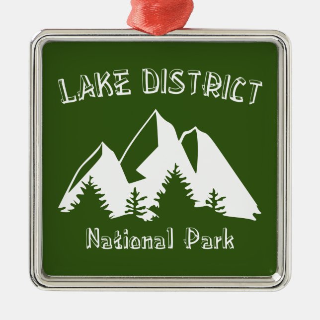 Nationalpark Lake District Ornament Aus Metall (Vorne)
