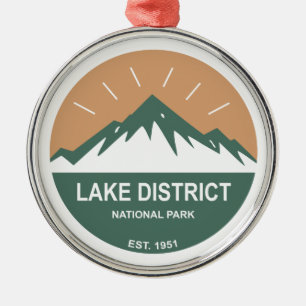 Nationalpark Lake District Ornament Aus Metall