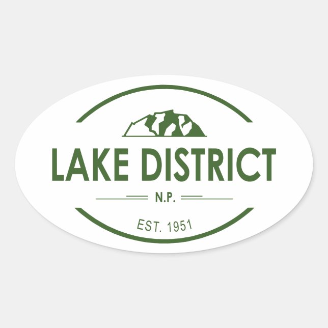 Nationalpark Lake District Ovaler Aufkleber (Vorderseite)