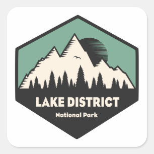 Nationalpark Lake District Quadratischer Aufkleber