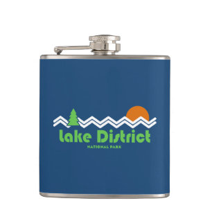 Nationalpark Lake District Retro Flachmann