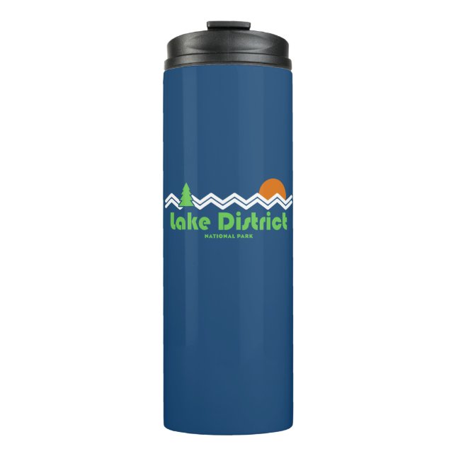 Nationalpark Lake District Retro Thermosbecher (Vorderseite)