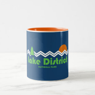 Nationalpark Lake District Retro Zweifarbige Tasse