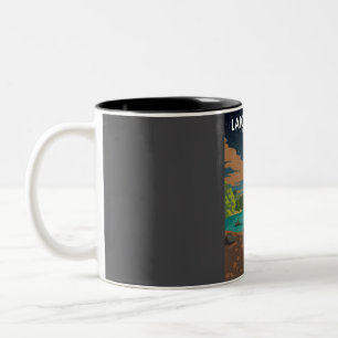 Nationalpark Lake District Vintag Minimal Retro Zweifarbige Tasse