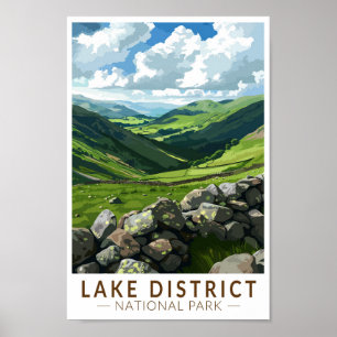 Nationalpark Lake District Vintag Poster