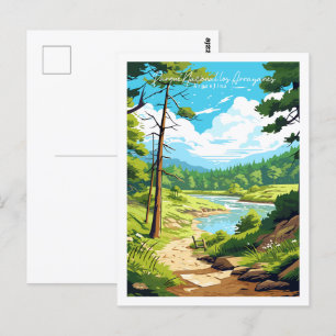 Nationalpark Los Arrayanes Vintage-Reise Postkarte