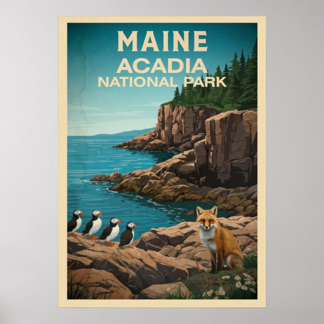 Nationalpark Maine Acadia V02 Poster (Vorne)