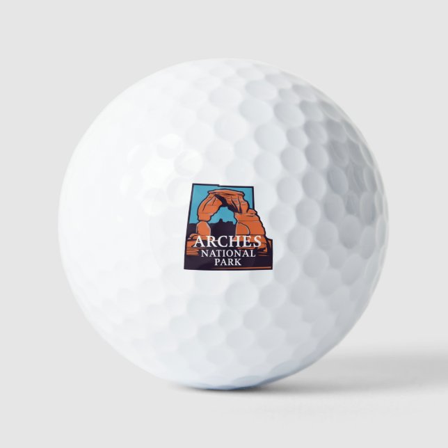 Nationalpark Majestic Arches Golfball (Vorderseite)