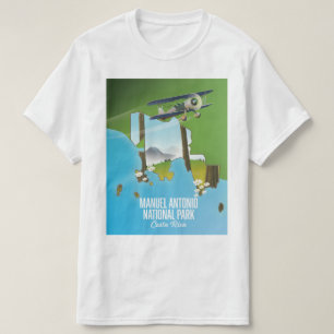 Nationalpark Manuel Antonio, Costa Rica Karte. T-Shirt