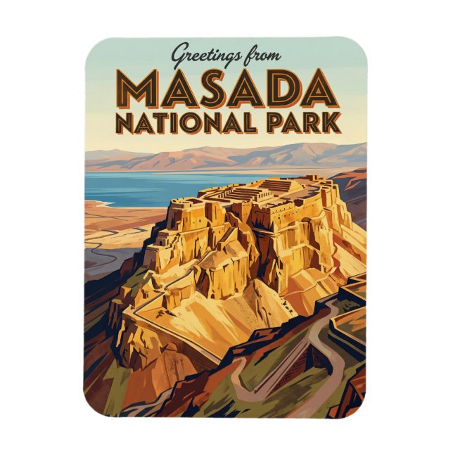 Nationalpark Masada Israel Magnet (Vertikal)