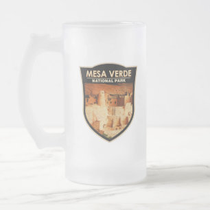 Nationalpark Mesa Verde Abzeichen Mattglas Bierglas