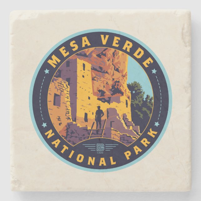 Nationalpark Mesa Verde Steinuntersetzer (Vorderseite)