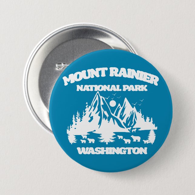 Nationalpark Mount Rainier Button (Vorne & Hinten)
