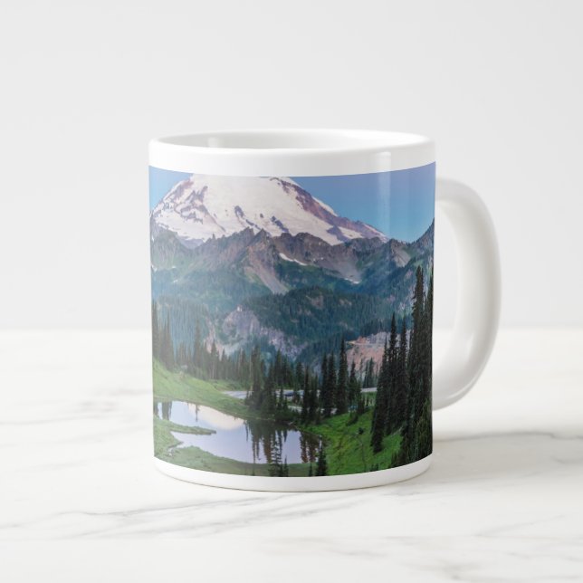 Nationalpark Mount Rainier Jumbo-Tasse (Vorderseite Rechts)