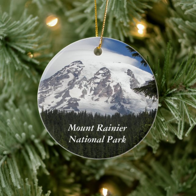 Nationalpark Mount Rainier Keramikornament (Baum)