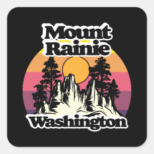 Nationalpark Mount Rainier Quadratischer Aufkleber