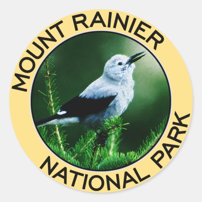 Nationalpark Mount Rainier Runder Aufkleber (Vorderseite)