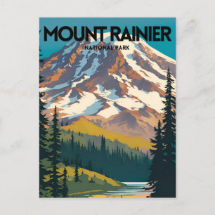Nationalpark Mount Rainier Traditioneller Ausflugs Postkarte