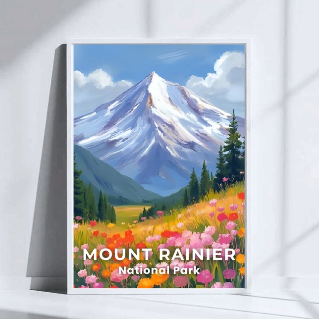 Nationalpark Mount Rainier | Washington Travel Poster (Von Creator hochgeladen)