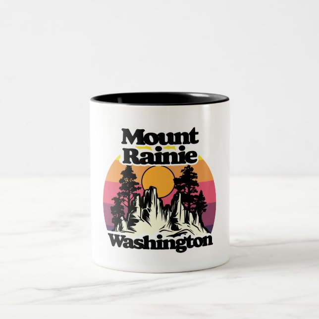 Nationalpark Mount Rainier Zweifarbige Tasse (Mittel)