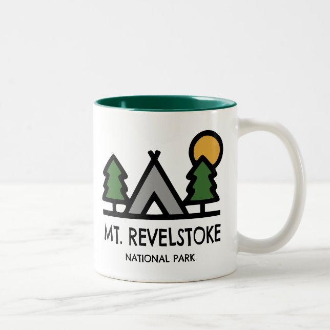 Nationalpark Mount Revelstok Zweifarbige Tasse (Rechts)